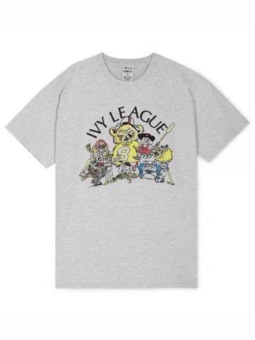 Men s graphic printing heather gray short sleeve t shirt IVY 1156325 - WILD DONKEY - BALAAN 1