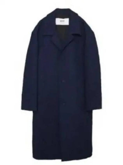 Breasted Single Coat Navy - AMI - BALAAN 2