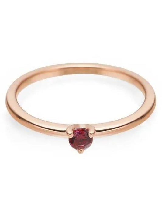 red solitaire ring rose gold - PANDORA - BALAAN.