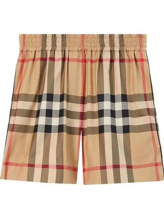 Check Shorts Beige - BURBERRY - BALAAN 2