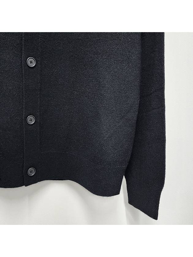 Keve Face Wool V-neck Cardigan Black - ACNE STUDIOS - BALAAN 6