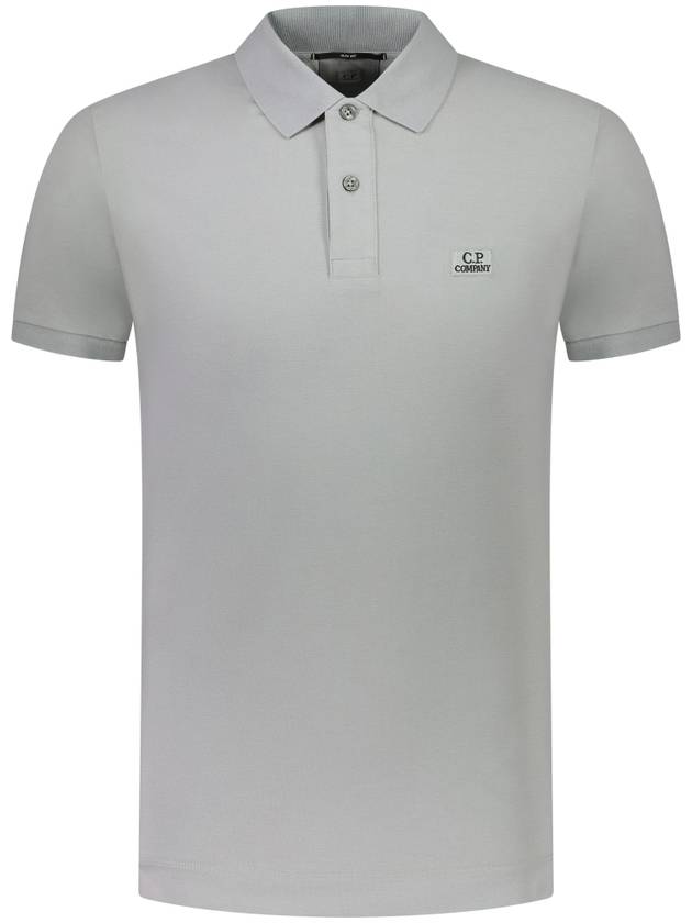 Stretch Piquet Slim Polo Shirt Grey - CP COMPANY - BALAAN 2