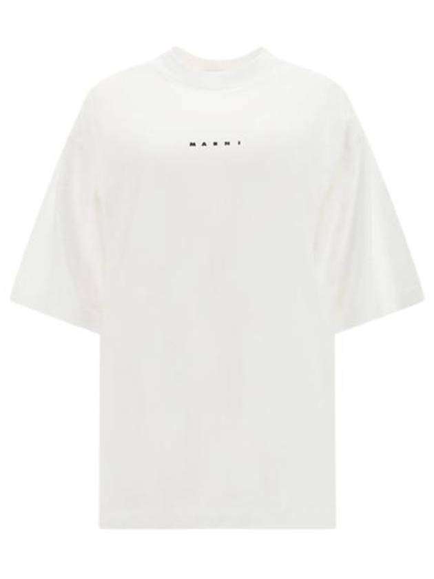 Logo Cotton Short Sleeve T-Shirt White - MARNI - BALAAN 2