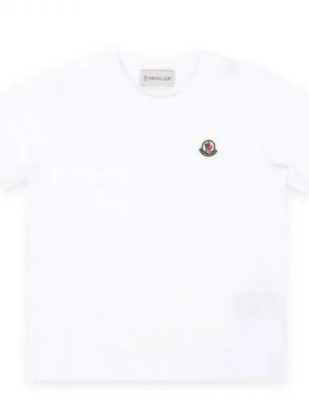 Kids Wappen Patch Cotton Short Sleeve White 8C00027 83907 001 8 10A 270741 1053826 - MONCLER - BALAAN 1