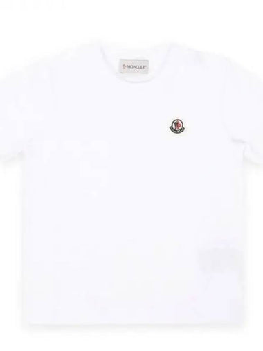 Kids Wappen Patch Cotton Short Sleeve White 8C00027 83907 001 8 10A 270741 1053826 - MONCLER - BALAAN 1