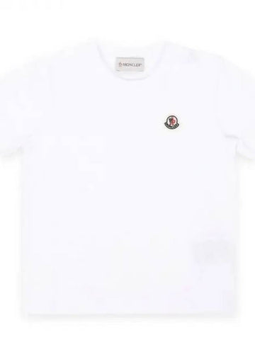 Kids Wappen Patch Cotton Short Sleeve White 8C00027 83907 001 270907 1053690 - MONCLER - BALAAN 1