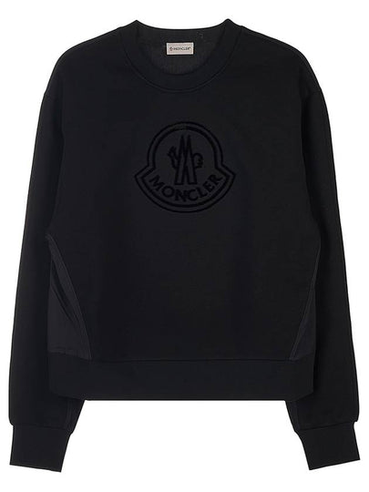 Women's Logo Sweatshirt Black - MONCLER - BALAAN 2