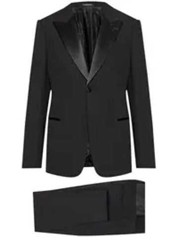 Wool Tuxedo Suit Black - EMPORIO ARMANI - BALAAN 1