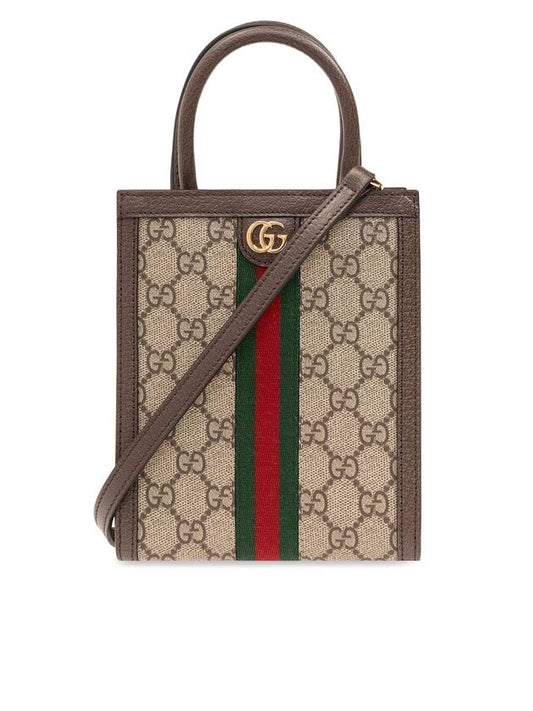 Ophidia GG Mini Bag Brown - GUCCI - BALAAN 1