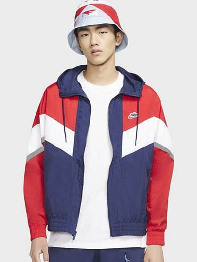 Sportswear Heritage Windbreaker Red Blue - NIKE - BALAAN 2