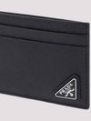 Saffiano Leather Card Holder Black - PRADA - BALAAN 4