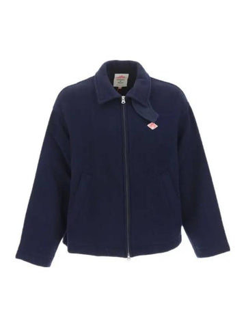 DTA0211 000 NAVY wool zipper jacket navy - DANTON - BALAAN 1