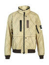 Wappen Geometric Zip-up Jacket Light Khaki - STONE ISLAND - BALAAN 3