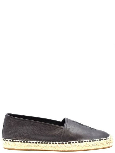 Monogram Leather Espadrilles Black - SAINT LAURENT - BALAAN 2