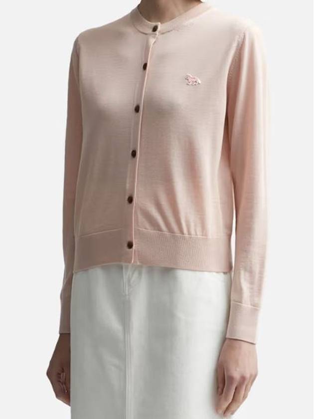 Baby Fox Regular Fit Cardigan Rose Women s - MAISON KITSUNE - BALAAN 7