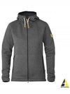 Women s OVIK Fleece Hoodie Dark Gray 89516030 W DEEP FOREST - FJALL RAVEN - BALAAN 2