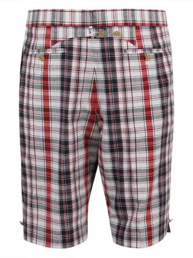 Multicolor Striped Plaid Classic Backstrap Shorts - THOM BROWNE - BALAAN.