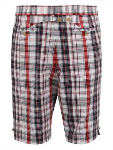 Multicolor Striped Plaid Classic Backstrap Shorts - THOM BROWNE - BALAAN 1