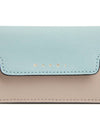 Logo Color Block Saffiano Card Wallet Aquamarine - MARNI - BALAAN 6