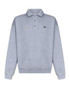 Men's Loose Fit Pique Polo Shirt Grey Chine - LACOSTE - BALAAN 1