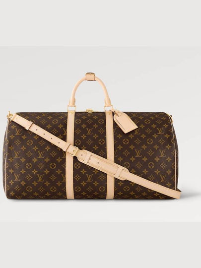 Keepall 55 Bandouliere Monogram Travel Duffel Bag Brown - LOUIS VUITTON - BALAAN 2