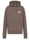 CD Icon Organic Cotton Fleece Hoodie Brown - DIOR - BALAAN 2