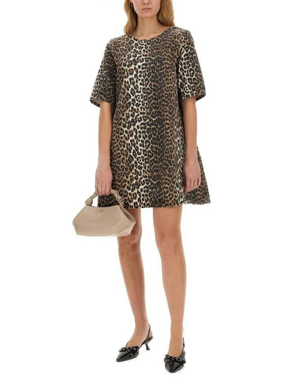 Ganni Mini Leopard Dress - GANNI - BALAAN 2