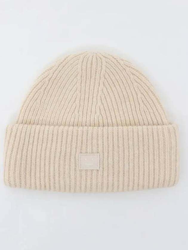 Small Face Logo Beanie Oatmeal Melange - ACNE STUDIOS - BALAAN 4