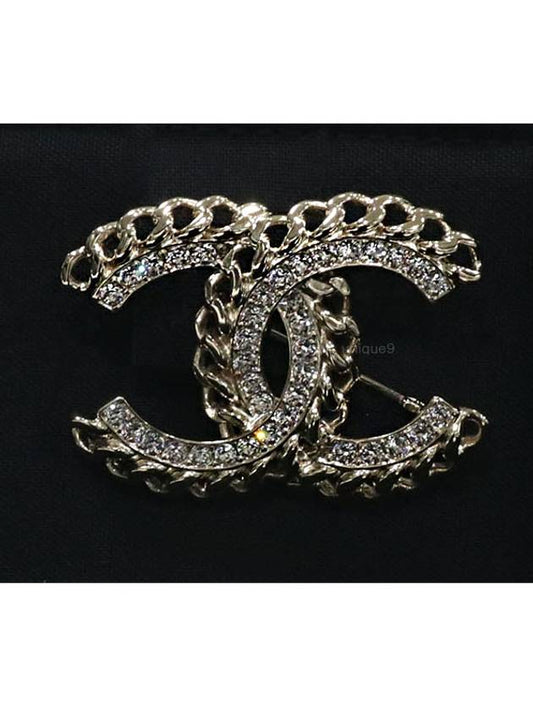 CC logo crystal chain brooch - CHANEL - BALAAN 1