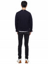 Men's Jersey Stitch V-Neck Cardigan Navy - THOM BROWNE - BALAAN 6