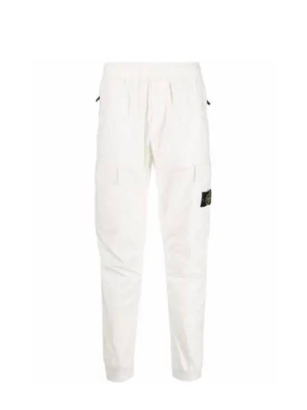 Men's Tella Paracadute Regular Fit Cargo Pants White - STONE ISLAND - BALAAN 1