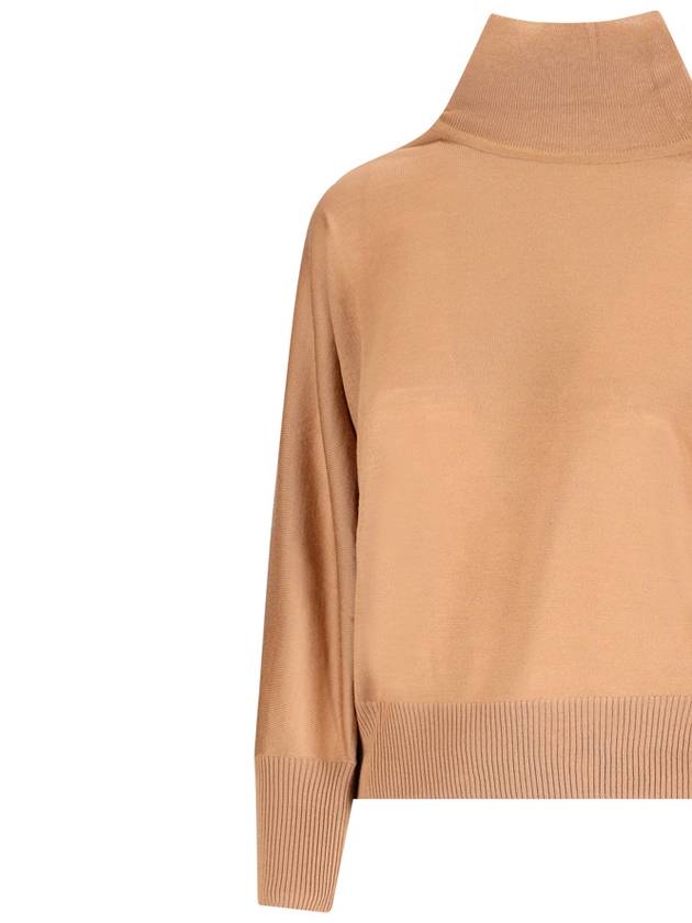 Women's Talea Virgin Wool Turtleneck Brown - MAX MARA - BALAAN 4