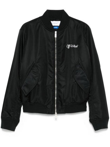 Off-White Script Nyl Bomber Jacket - OFF WHITE - BALAAN 1