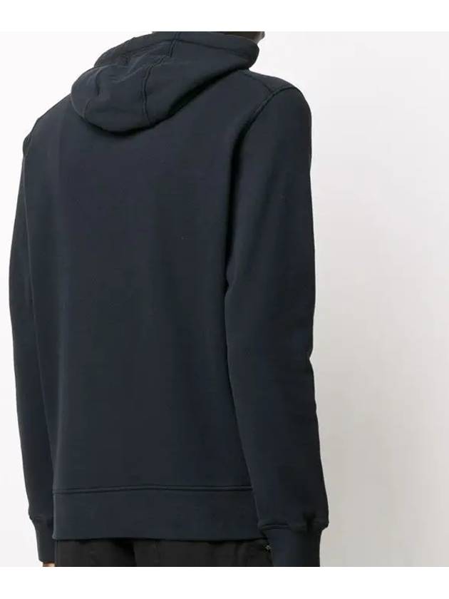 Wappen Patch Cotton Fleece Hoodie Navy - STONE ISLAND - BALAAN 6