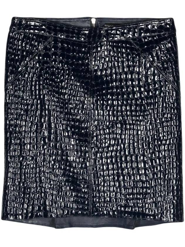 Crocodile Embossed Leather Mini Skirt GCL871LEX306 - TOM FORD - BALAAN 1