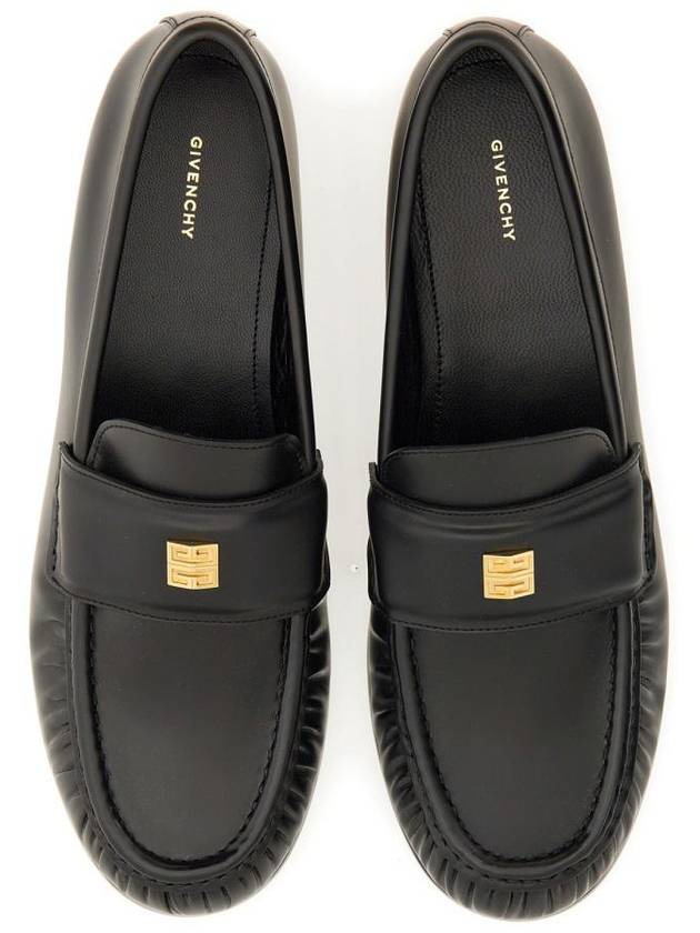 4G Leather Loafers Black - GIVENCHY - BALAAN 3