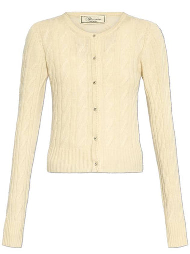 Blumarine Wool Cardigan, Women's, Cream - BLUMARINE - BALAAN 1