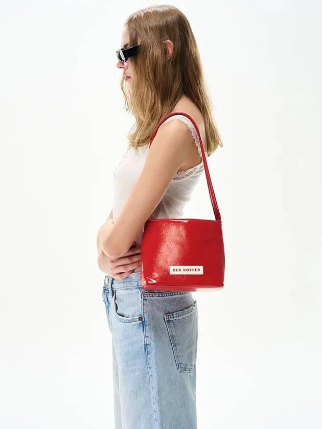 Candy Enamel Shoulder Bag Red - DER KOFFER - BALAAN 3