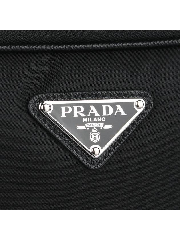 Triangle Logo Re-Nylon Saffiano Cross Bag Black - PRADA - BALAAN 8