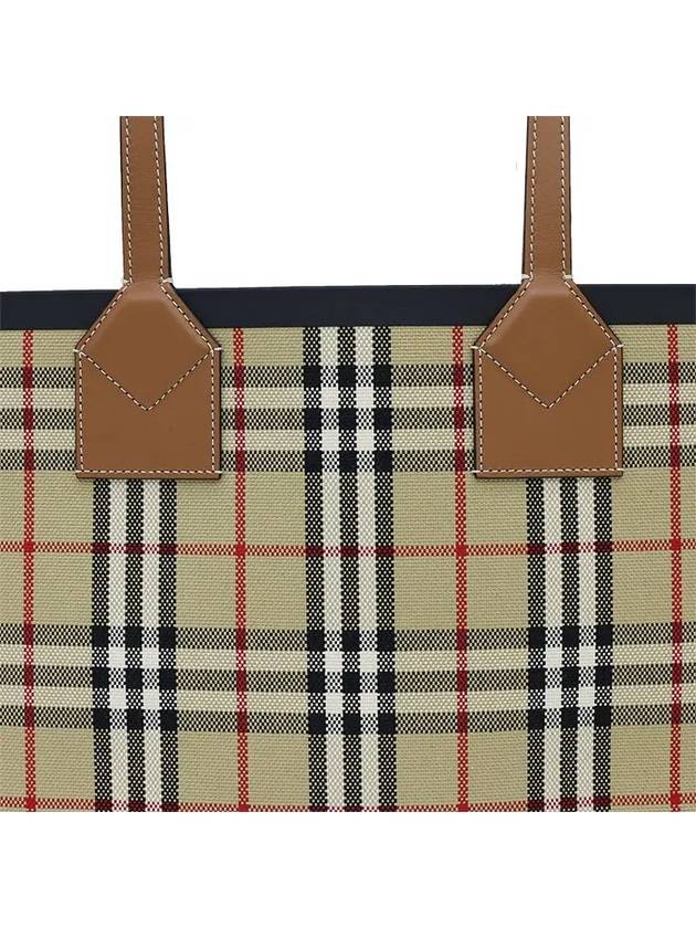 London Check Medium Cotton Tote Bag Archives Beige - BURBERRY - BALAAN 4