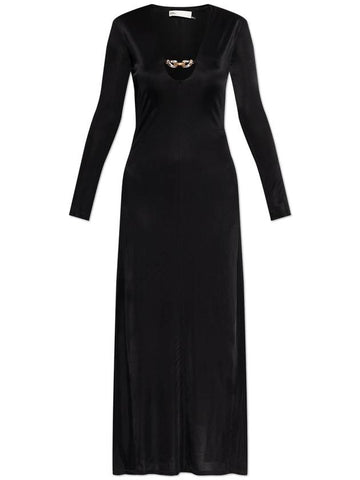 Tory Burch Dress With Decorative Appliqué, Women's, Black - TORY BURCH - BALAAN 1