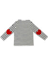 Kids VAUJANY Heart Patch Long Sleeve T shirt 9174 ECRU MARINE - SAINT JAMES - BALAAN 2