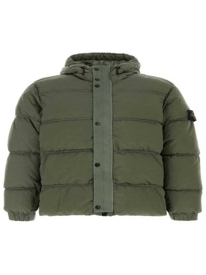 Anti drop hooded down jacket musk green 41419 V0059 - STONE ISLAND - BALAAN 2