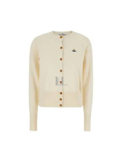 Logo Patch Cardigan Off White - VIVIENNE WESTWOOD - BALAAN 2