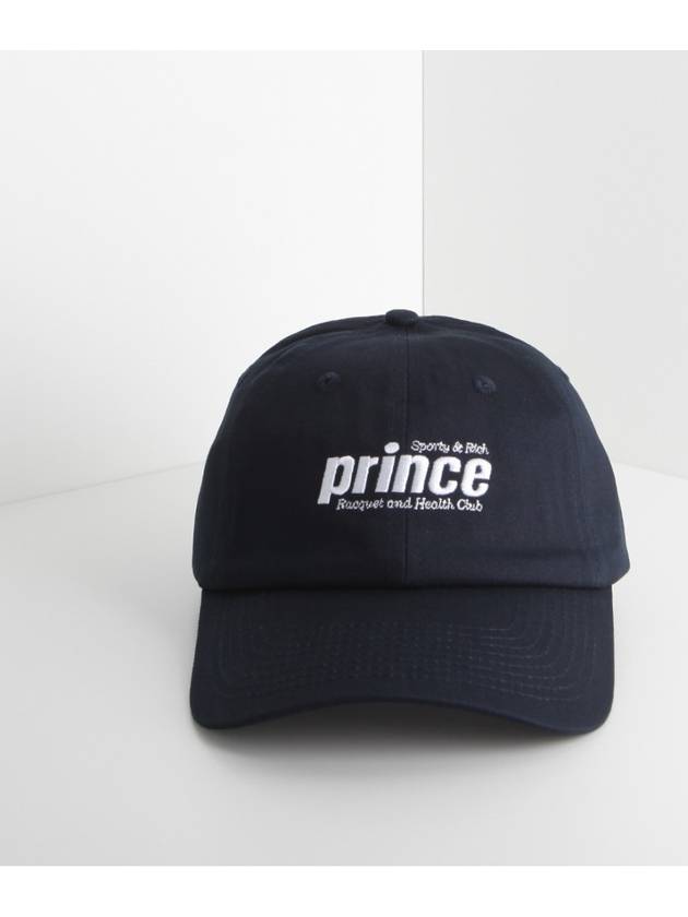 Prince Embroid Logo Ball Cap Navy - SPORTY & RICH - BALAAN.