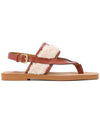 Woody Shearling Flat Sandals Brown - CHLOE - BALAAN 3