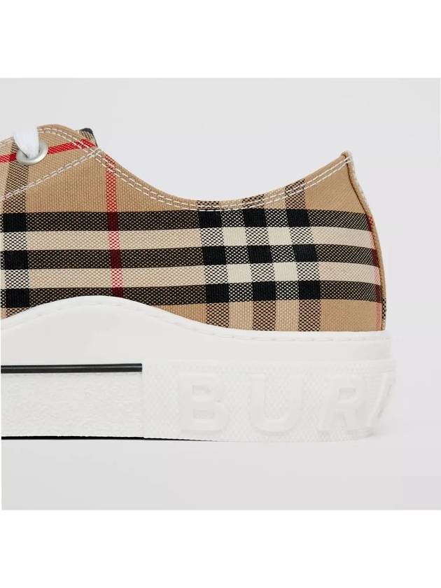 Vintage Check Cotton Sneakers Archive Beige - BURBERRY - BALAAN 5