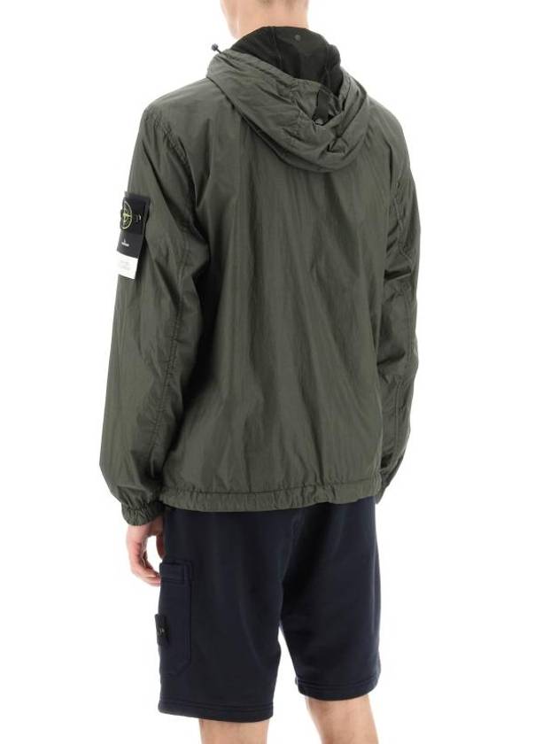 Crinkle Reps Hooded Jacket Dark Green - STONE ISLAND - BALAAN 4