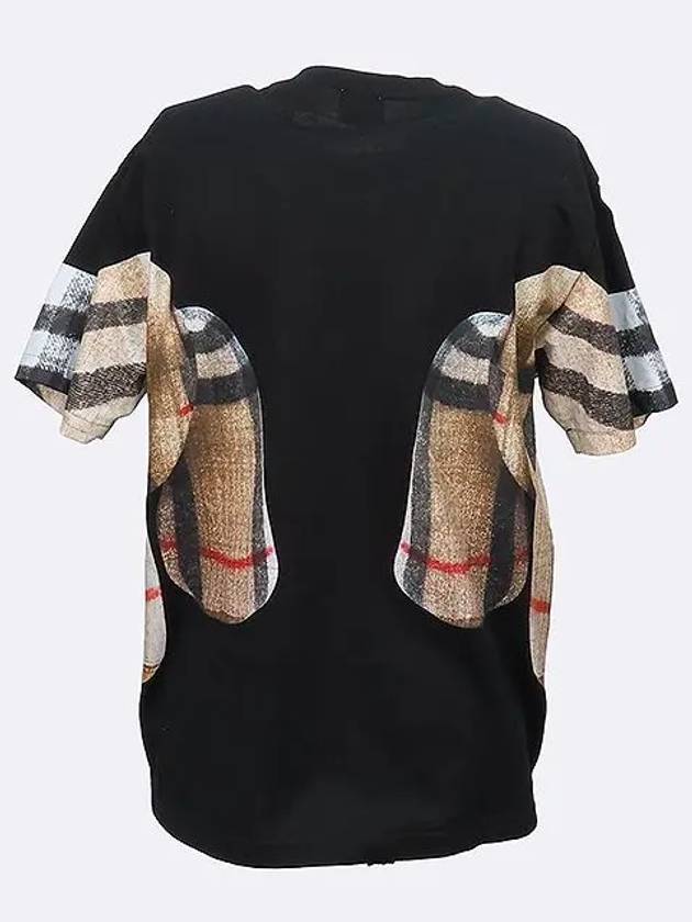 8049568 Black cotton bear print men s short sleeve t shirt XS size - BURBERRY - BALAAN 3