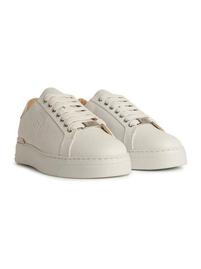 Philipp Plein 'Hexagon' White Leather Sneakers - PHILIPP PLEIN - BALAAN 2